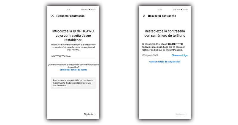 recuperar cuenta huawei