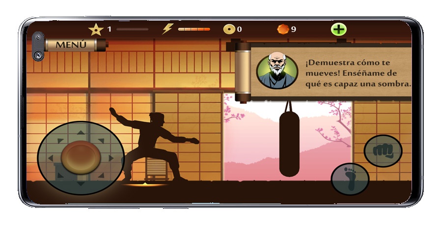 Interfaz del juego Shadow Fight 2