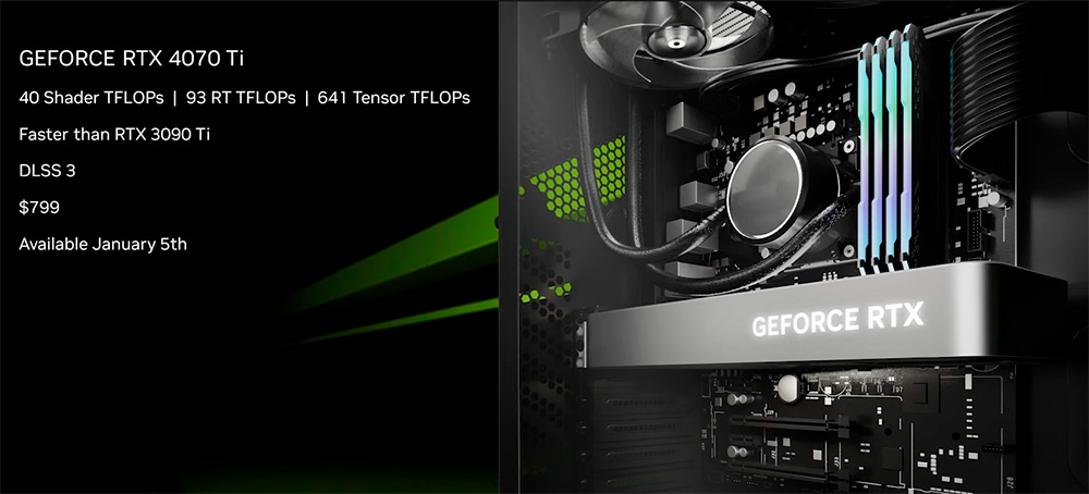 NVIDIA GeForce RTX 4070 Ti - specifiche e prezzo