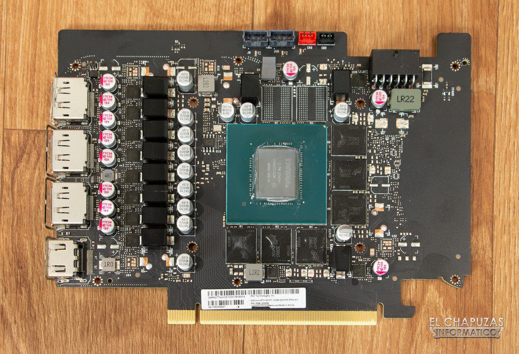 PNY GeForce RTX 4070 Ti XLR8 Gaming - PCB anteriore