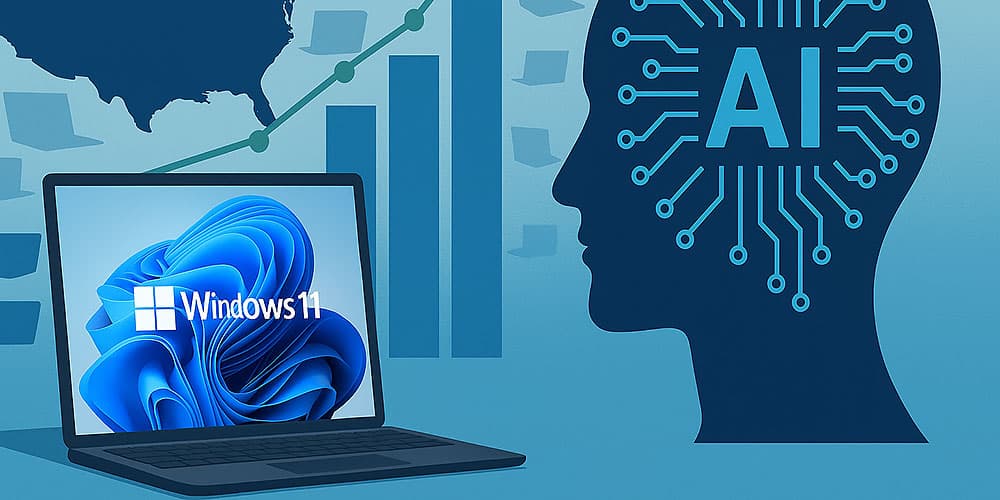 Il mercato dei PC negli Stati Uniti nel 2025 con Windows 11 e AI